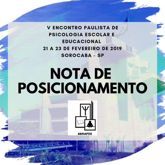 IV Encontro paulista de psicologia escolar e educacional 21 a 23 de fevereiro de 2019 sorocaba - sp